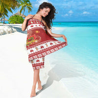 Merry Christmas Canada Sarong Festive Maple Leaf Xmas - Wonder Print Shop