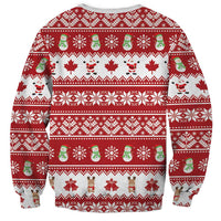 Merry Christmas Canada Sweatshirt Festive Maple Leaf Xmas - Wonder Print Shop