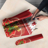 Merry Christmas Canada Umbrella Festive Maple Leaf Xmas - Wonder Print Shop