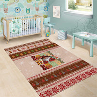 Howdy Christmas Area Rug Cowboy Santa Western Xmas - Wonder Print Shop