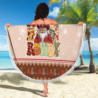 Howdy Christmas Beach Blanket Cowboy Santa Western Xmas - Wonder Print Shop