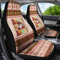 Howdy Christmas Car Seat Cover Cowboy Santa Western Xmas - Wonder Print Shop