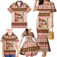 Howdy Christmas Family Matching Mermaid Dress and Hawaiian Shirt Cowboy Santa Western Xmas - Wonder Print Shop