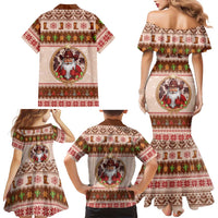 Howdy Christmas Family Matching Mermaid Dress and Hawaiian Shirt Cowboy Santa Western Xmas - Wonder Print Shop