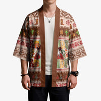Howdy Christmas Kimono Cowboy Santa Western Xmas - Wonder Print Shop