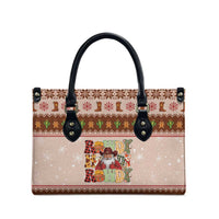 Howdy Christmas Leather Bag Cowboy Santa Western Xmas - Wonder Print Shop