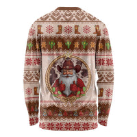Howdy Christmas Long Sleeve Shirt Cowboy Santa Western Xmas - Wonder Print Shop