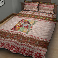 Howdy Christmas Quilt Bed Set Cowboy Santa Western Xmas - Wonder Print Shop