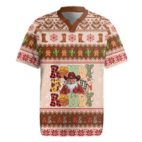 Howdy Christmas Rugby Jersey Cowboy Santa Western Xmas - Wonder Print Shop