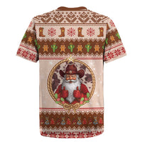 Howdy Christmas Rugby Jersey Cowboy Santa Western Xmas - Wonder Print Shop