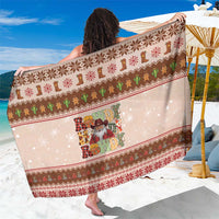 Howdy Christmas Sarong Cowboy Santa Western Xmas - Wonder Print Shop