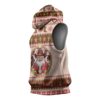 Howdy Christmas Sleeveless Hoodie Cowboy Santa Western Xmas - Wonder Print Shop