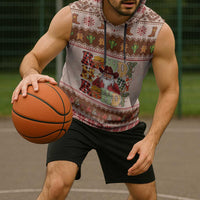 Howdy Christmas Sleeveless Hoodie Cowboy Santa Western Xmas - Wonder Print Shop