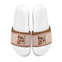 Howdy Christmas Slide Sandals Cowboy Santa Western Xmas - Wonder Print Shop