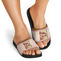 Howdy Christmas Slide Sandals Cowboy Santa Western Xmas - Wonder Print Shop