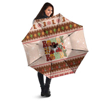 Howdy Christmas Umbrella Cowboy Santa Western Xmas - Wonder Print Shop