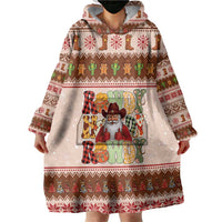 Howdy Christmas Wearable Blanket Hoodie Cowboy Santa Western Xmas - Wonder Print Shop