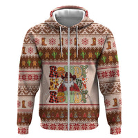 Howdy Christmas Zip Hoodie Cowboy Santa Western Xmas - Wonder Print Shop