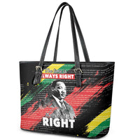 MLK Honoring The Legacy Leather Tote Bag Black Version LT05 - Wonder Print Shop