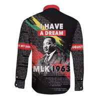 MLK Honoring The Legacy Long Sleeve Button Shirt Black Version LT05 - Wonder Print Shop