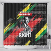 MLK Honoring The Legacy Shower Curtain Black Version