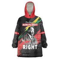 MLK Honoring The Legacy Wearable Blanket Hoodie Black Version LT05 - Wonder Print Shop