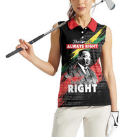 MLK Honoring The Legacy Women Sleeveless Polo Shirt Black Version LT05 - Wonder Print Shop