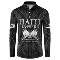 Haiti 1804 Button Sweatshirt Polynesian Silver Neg Maron LT05 - Wonder Print Shop