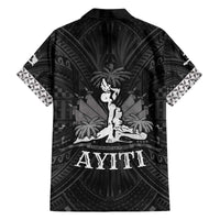 Haiti 1804 Family Matching Off The Shoulder Long Sleeve Dress and Hawaiian Shirt Polynesian Silver Neg Maron LT05 - Wonder Print Shop