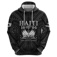 Haiti 1804 Hoodie Polynesian Silver Neg Maron LT05 - Wonder Print Shop