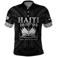 Haiti 1804 Polo Shirt Polynesian Silver Neg Maron LT05 - Wonder Print Shop