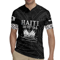 Haiti 1804 Rugby Jersey Polynesian Silver Neg Maron LT05 - Wonder Print Shop