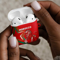 Morocco WC Football 2026 AirPods Case Go Champions Lion Spirit - Wonder Print Shop