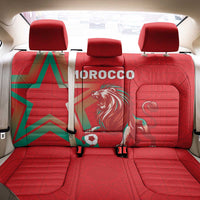 Morocco WC Football 2026 Back Car Seat Cover Go Champions Lion Spirit - Wonder Print Shop
