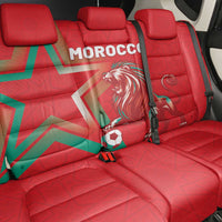 Morocco WC Football 2026 Back Car Seat Cover Go Champions Lion Spirit - Wonder Print Shop