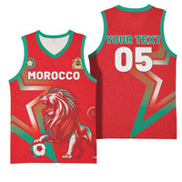 Custom Morocco WC Football 2026 Basketball Jersey Go Champions Lion Spirit - Wonder Print Shop