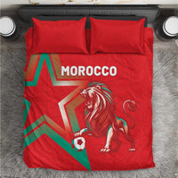 Morocco WC Football 2026 Bedding Set Go Champions Lion Spirit - Wonder Print Shop