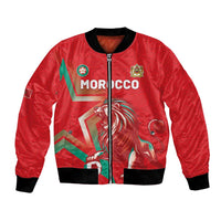 Custom Morocco WC Football 2026 Bomber Jacket Go Champions Lion Spirit - Wonder Print Shop