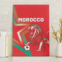 Morocco WC Football 2026 Canvas Wall Art Go Champions Lion Spirit - Wonder Print Shop