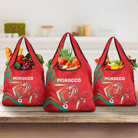 Morocco WC Football 2026 Grocery Bag Go Champions Lion Spirit - Wonder Print Shop