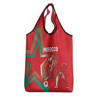 Morocco WC Football 2026 Grocery Bag Go Champions Lion Spirit - Wonder Print Shop