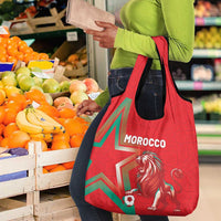 Morocco WC Football 2026 Grocery Bag Go Champions Lion Spirit - Wonder Print Shop