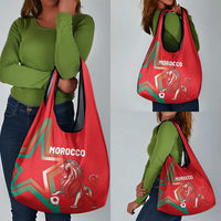 Morocco WC Football 2026 Grocery Bag Go Champions Lion Spirit - Wonder Print Shop