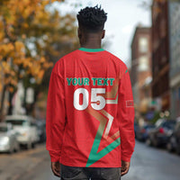 Custom Morocco WC Football 2026 Long Sleeve Shirt Go Champions Lion Spirit - Wonder Print Shop