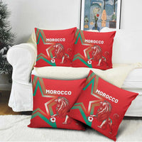 Morocco WC Football 2026 Pillow Cover Go Champions Lion Spirit - Wonder Print Shop