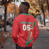 Custom Morocco WC Football 2026 Sweatshirt Go Champions Lion Spirit - Wonder Print Shop