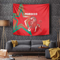 Morocco WC Football 2026 Tapestry Go Champions Lion Spirit - Wonder Print Shop