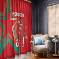 Morocco WC Football 2026 Window Curtain Go Champions Lion Spirit - Wonder Print Shop