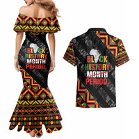 Black History Month Couples Matching Mermaid Dress and Hawaiian Shirt One Month Can't Hold Our History