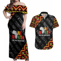 Black History Month Couples Matching Off Shoulder Maxi Dress and Hawaiian Shirt One Month Can't Hold Our History